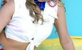 Pin-Up Wow 417785 Cute Blonde Babe On Exotic Island In Bikini And Denim Hot Pants.
