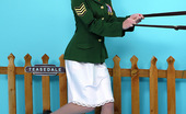 Pin-Up Wow 417876 Heavenly Blonde Sergeant Amy Green Has An Embarrassing Time When All Her Clothes Are Blown Away By Passing Trains.

