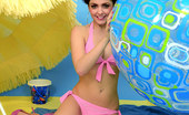 Pin-Up Wow 417935 Perfect Beach Babe Shows Off Her Curves Before Removing Her Bikini.
