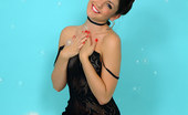 Pin-Up Wow 418008 Glamorous Bryoni-Kate Williams In Knee-Socks And See Through Dress Strips In Bubbles-Fall.
