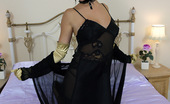 Pin-Up Wow 418041 Gorgeous Pin-Up Elle Richie In Sexy Lingerie, Stockings And Masquerade Mask
