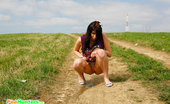 Pee Hunters 418542 Emo Chick Pissing In The Middle Of A Country Road

