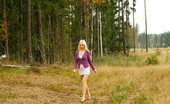 Pee Hunters 418566 Blonde With Tattooed Legs Pees Near Forest Edge
