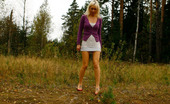 Pee Hunters 418566 Blonde With Tattooed Legs Pees Near Forest Edge
