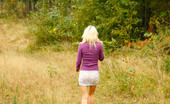 Pee Hunters 418566 Blonde With Tattooed Legs Pees Near Forest Edge
