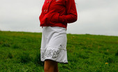 Pee Hunters 418573 Girlie Feeling Cold Takes A Quick Leak On A Field
