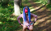 Pee Hunters 418601 Kinky Tart Pisses In The Middle Of A Forest Road

