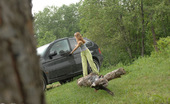 Pee Hunters 418711 Posh Hoochie Takes A Stop In The Woods To Piss
