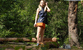 Pee Hunters 418739 Girl Stops To Smoke A Cig And Take A Leak In Woods
