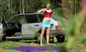 Pee Hunters 418761 Fucked-Up Girl Pisses The Forest Glade And Leaves
