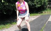 Hot Pissing 419676 Yummy Peeing Pussy Yummy Blonde Slut In A Mini Squatted On The Road For Bold Piddling