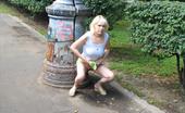 Hot Pissing 419688 Blonde Doing A Pee An Almost Pissed Short Skirt Of A Blondie Who Decided To Pee Outdoors
