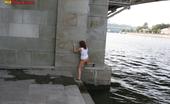 Hot Pissing 419704 Peeing On The Riverside She Had No Choice Except Hot Pissing Under The Bridge Into The River
