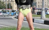 Hot Pissing 419710 Public Pissing Trick Nasty Redhead Slut Enjoys Emptying Her Pee-Full Bladder In The Street
