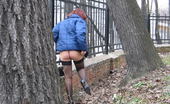 Hot Pissing 419729 Autumn Piss Voyeur Girl In Stockings Caught On Spy Cam While Peeing In The Autumn Street
