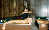 Foot Factory Celeste Crawford 421880 03-13-2014 Celeste Flashes Her Pussy, Legs And Feet In A Pool Hall
