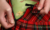 Flower Panties 421920 Schoolgirl Shows You What'S Under Her Tartan Skirt
