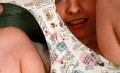 Flower Panties 421968 Schoolgirl In White Nylon Socks And Little Panties
