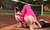 Fat Sitting 422333 BBW Brunette Facesits Her Tennis Teacher At Tennis Court
