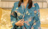Thai Chix 422851 Shaved Sayuri Dropping Blue Kimono
