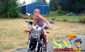 Sexy Olympics 423953 Wrecked Motor Biker Teen Girl Victoria Pushes Her Dildo 
