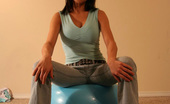 Sexy Olympics 423970 Sporty Girl Summer Lotus Gets Horny On A Blue Gymnastic Ball 
