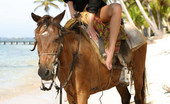 Sexy Olympics 423983 Outdoor Horse Riding With Sexy Teen Girl Verunka On A Beach 
