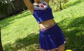 Sexy Olympics 423987 Sexy Cheerleader Teen Girl Nora Browns Her Tits In The Sun 
