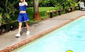 Sexy Olympics 424028 Sexy Cheerleader Teen Pussy Takes A Naked Swim In The Pool 
