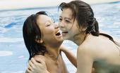 Erotic Asians Three Corrupting Asian Cuties Having Fun In The Pool
