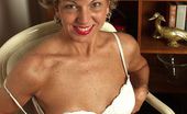Easy Elders 425790 Granny Shows Off Her Sexy White Thong Panties & Bra
