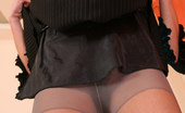 Cuties In Tights 427004 Skinny Teen Girl Flashes Booty Through Sheer Nylon
