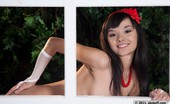 Skokoff 428027 Bettina Smiling Brunette Teen Posing In The White Stockings And Belt
