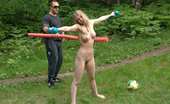Special Exercises Blonde Gymnast Gets Stripped For Her Coach
