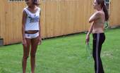Special Exercises 432003 Naked Gymnast Exercising In Her Coach'S Backyard
