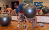 Special Exercises 432044 Naked Schoolgirls Made To Work With Fitballs
