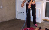 Special Exercises 432327 Imperious Gym Trainer Bounding A Sporty Girl
