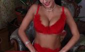 Big Tits Sex Movies 432716 Dark-Haired Breasty Vixen In Red Lingerie Showing Off Her Tools
