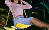 In Focus Girls 435454 Isabella Playground Dildoer Brunette Cutie Strips And Dildos To Orgasm On Playground
