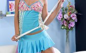 In Focus Girls 436083 Lila Vibrated Blonde Dazzling Blonde Plunges Purple Vibe Into Bald Twat On Sofa
