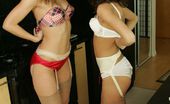 Minnie And Mary Lesbians Show Off Their Panties And Stockings
