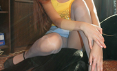 Nylon Passion 442761 Naughty Nylons Redhead Teen Girl Enjoys Her Tan Pantyhose
