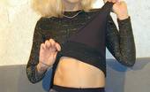 Nylon Passion Tight Top Hot Blonde In Sheer Pantyhose Posing
