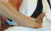 Nylon Passion Amazing Footjob Hot Seductive Nyloned Feet Caressed And Rubbed And Pleasured
