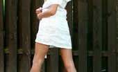 Hanna's Honeypot 444821 Hanna Garden Flash2 Flirty Blonde Teen Smiles As She Strips Naked Outdoor Flirter
