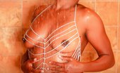 David Nudes 448874 Alli Peek At Me Ebony Beauty With Big Tits Getting Totally Wet Under Shower Water...

