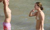 X Nudism Nude Teen Friends Play Around At A Public Beach
