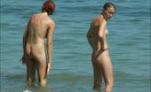 X Nudism Hot Naked Dance Gets An All Over Tan At The Beach
