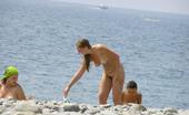 X Nudism 453387 Two Skinny Nudist Teens Frolic Around The Beach
