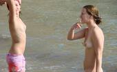 X Nudism 453430 Shy Teen Pops Her Top Off For All The Beach Goers
